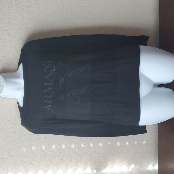 Armani Exchange A | X logo monochrome black striped sweater - Picture 1 of 6